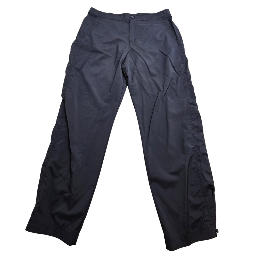 Royal Robbins Pants Women 16 Black Ruched Side Outdoor Hiking Travel 4428-SPR493